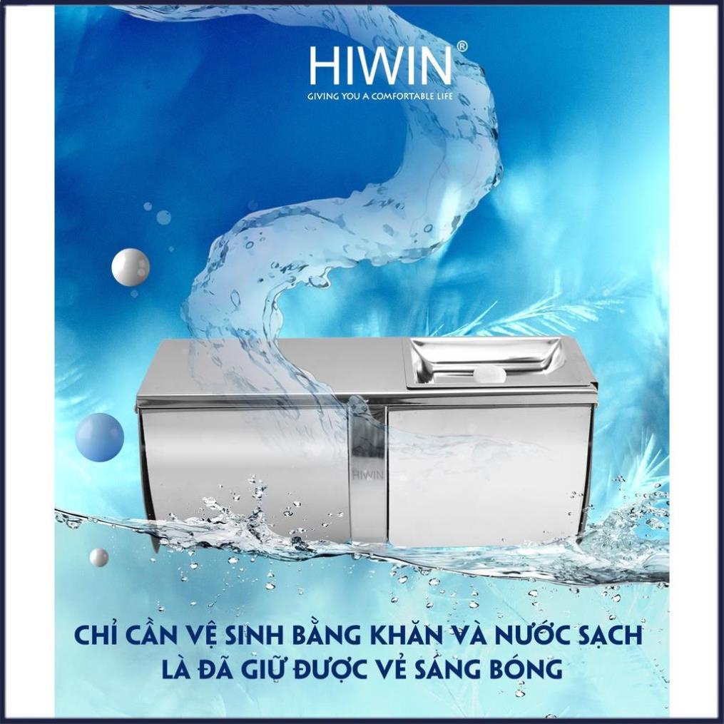 Lô giấy, hộp đựng giấy vệ sinh đôi chất liệu inox 304 mặt gương bóng HIWIN Y-309
