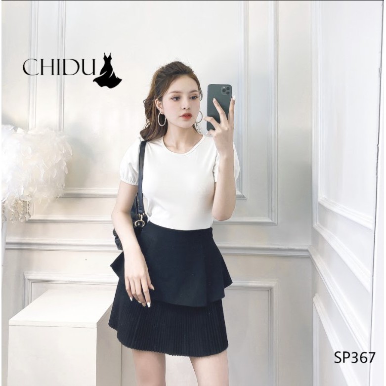 [ Mã WASTAPR giảm 10K đơn 50K] CHIDU Áo phông khoét lưng tay bồng SP367 | BigBuy360 - bigbuy360.vn