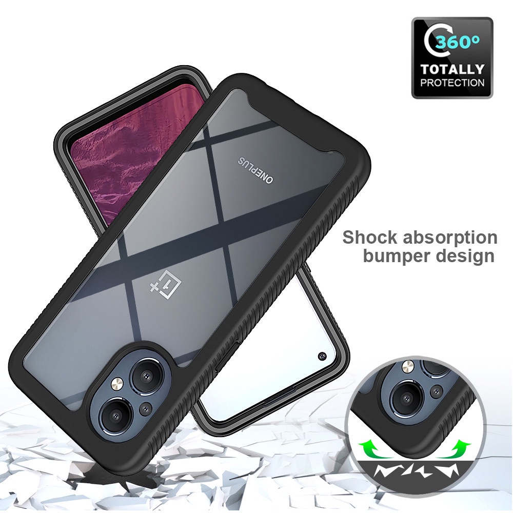 OnePlus 10 9 Pro Nord N10 N20 N100 N200 5G Casing 3 in 1 Luxury Shockproof Armor Case Hard Soft silicone Phone Protective Back Cover