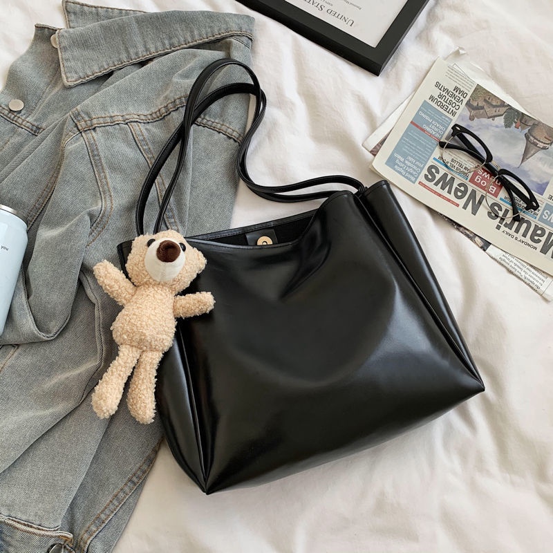 Túi tote đeo vai cỡ lớn thiết kế đơn giản thời trang Hàn Quốc 2020 dành cho nữ