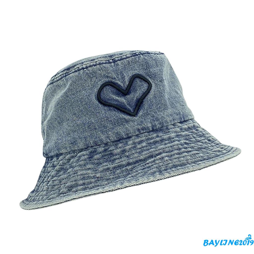 Bay-mũ Tai Bèo Thêu Hình Trái Tim Có Thể Giặt Được Màu Xanh Dương / Xám Dùng Trong Nhà / Ngoài Trời