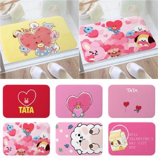 Thảm lót cửa chùi chân Chống Trượt Họa Tiết BT21 Dễ Thương 40X60CM