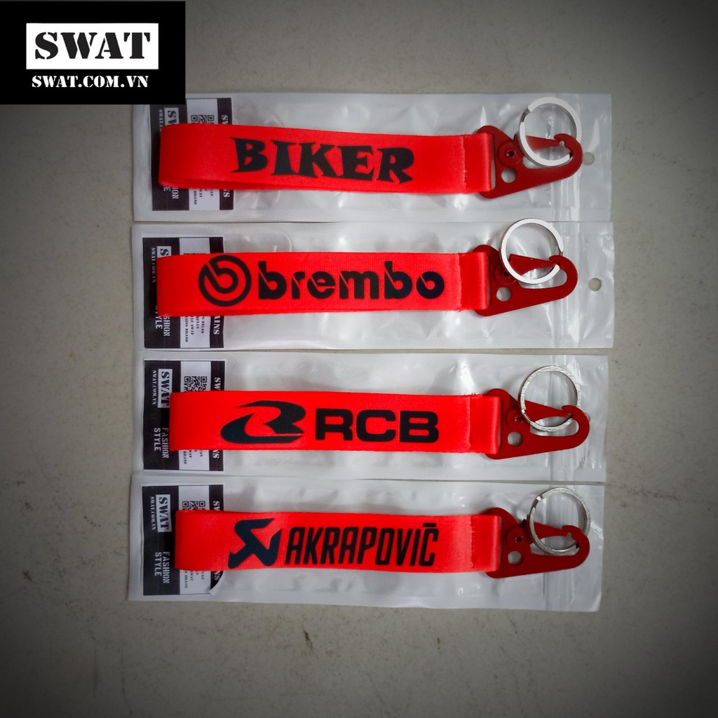 Móc khóa 7 màu SWAT cao cấp ( đầu sắt - dây satin in daacan 7 màu)