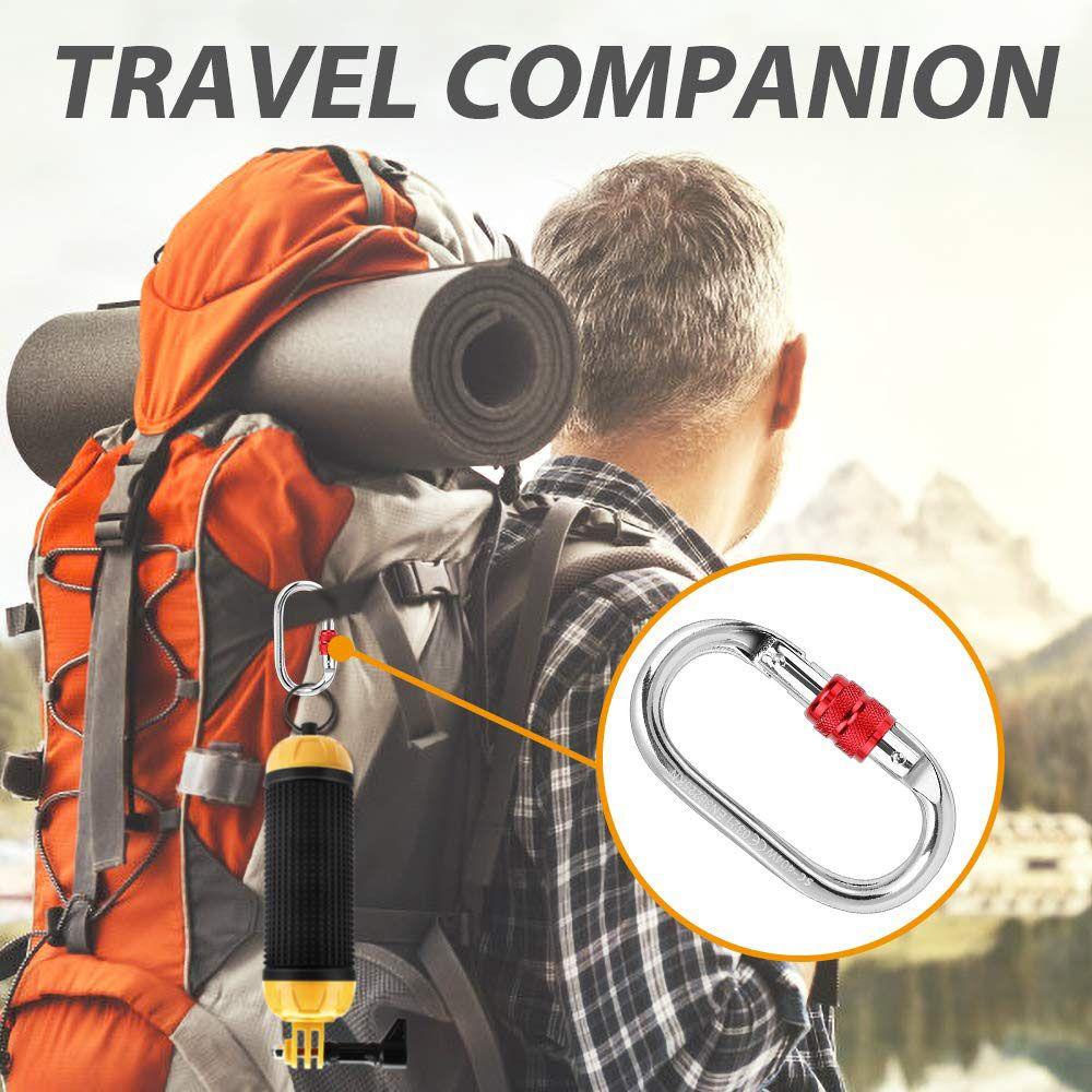 Móc Khóa Carabiner Hình Chữ D Bằng Hợp Kim Nhôm An Toàn Cho Leo Núi