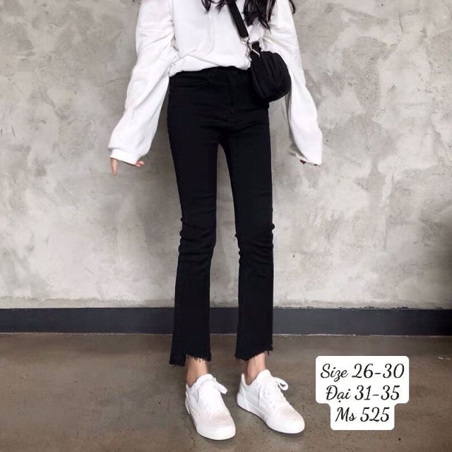 {Size 26 -35} Quần Jean Nữ ỐNG LOE Rách Gấu