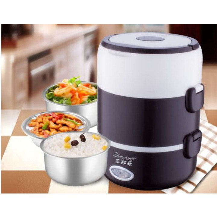 Hộp cơm 3 tầng cắm điện 💕Hộp cơm giữ nhiệt cắm điện lõi inox | BigBuy360 - bigbuy360.vn