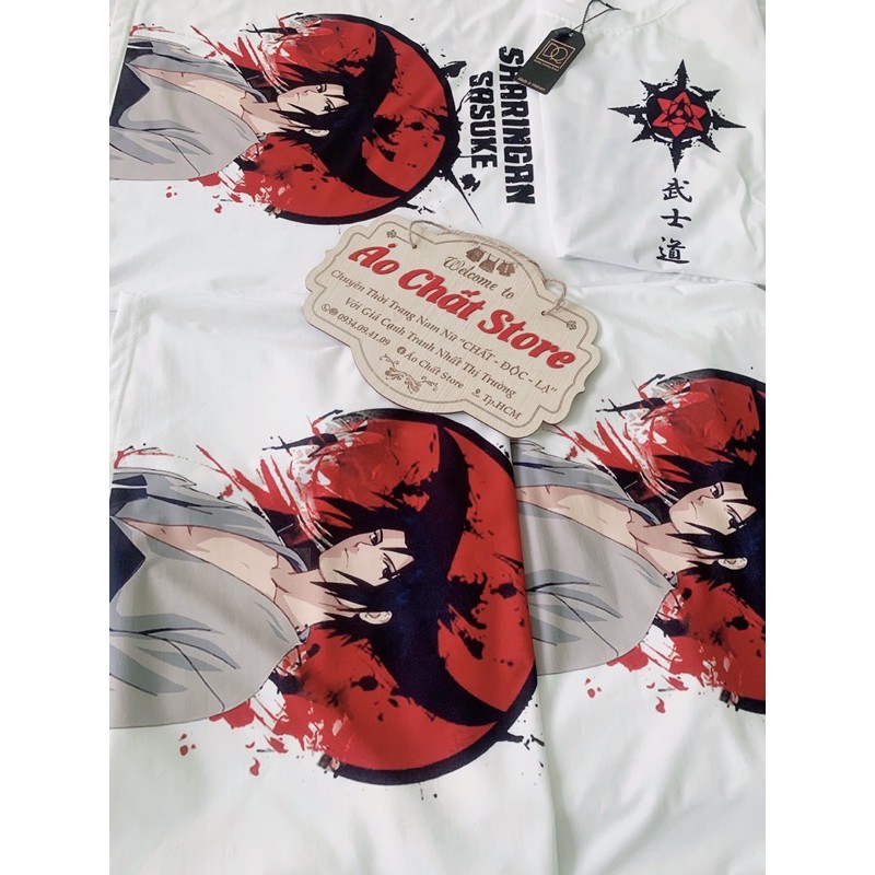 BST Áo thun Sasuke Naruto siêu đẹp | Áo Naruto Uchiha Sasuke chất NT12 | Áo Chất Store