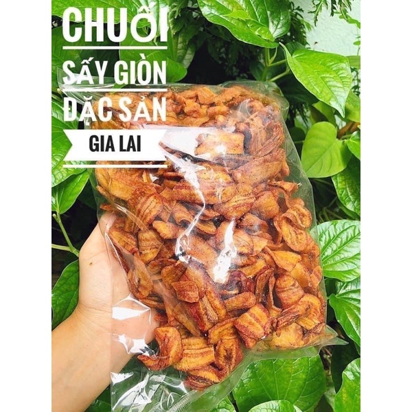 1KG Chuối Sấy Mộc Gia Lai Không Đường Ăn Kiêng Giòn, Ngon.