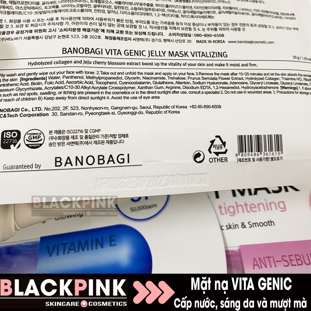 Mặt nạ Banobagi Vita Genic, mặt nạ dưỡng trắng Banobagi Vita Genic - Hàn Quốc