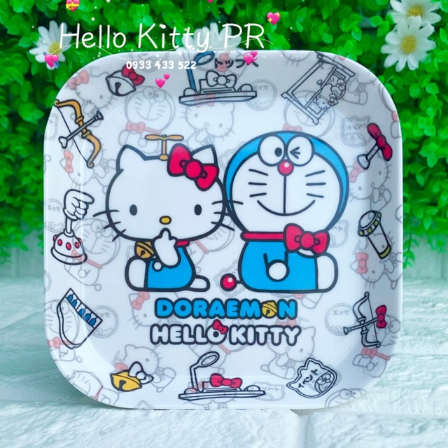 Dĩa vuông Hello Kitty - Doremon Doraemon