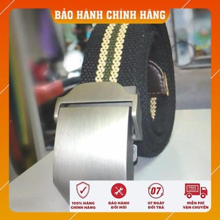 Thăt lưng vải dù mặt trơn thời trang lính
