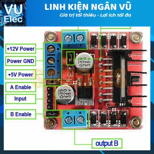 Module Điều Khiển Động Cơ L298 ( Mạch Cầu H L298), Bảng Điều Khiển Động Cơ Bước Tb6600 4a 9~40v