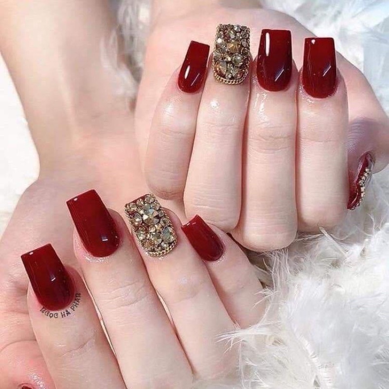 đá khối trang trí móng tay chân( 1 gói 50 viên)