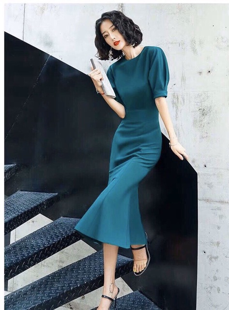 Đầm body tay ngắn đuôi cá TRIPBLE T DRESS - size M/L/XL (kèm ảnh thật) MS2MT