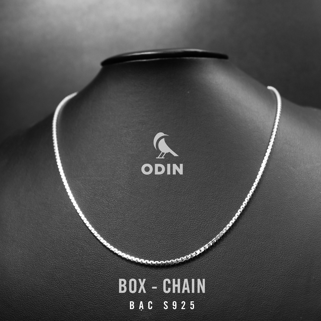 Dây chuyền bạc Nam ODIN Box Chain – BẠC Italy S925 Tặng kèm nước rửa bạc