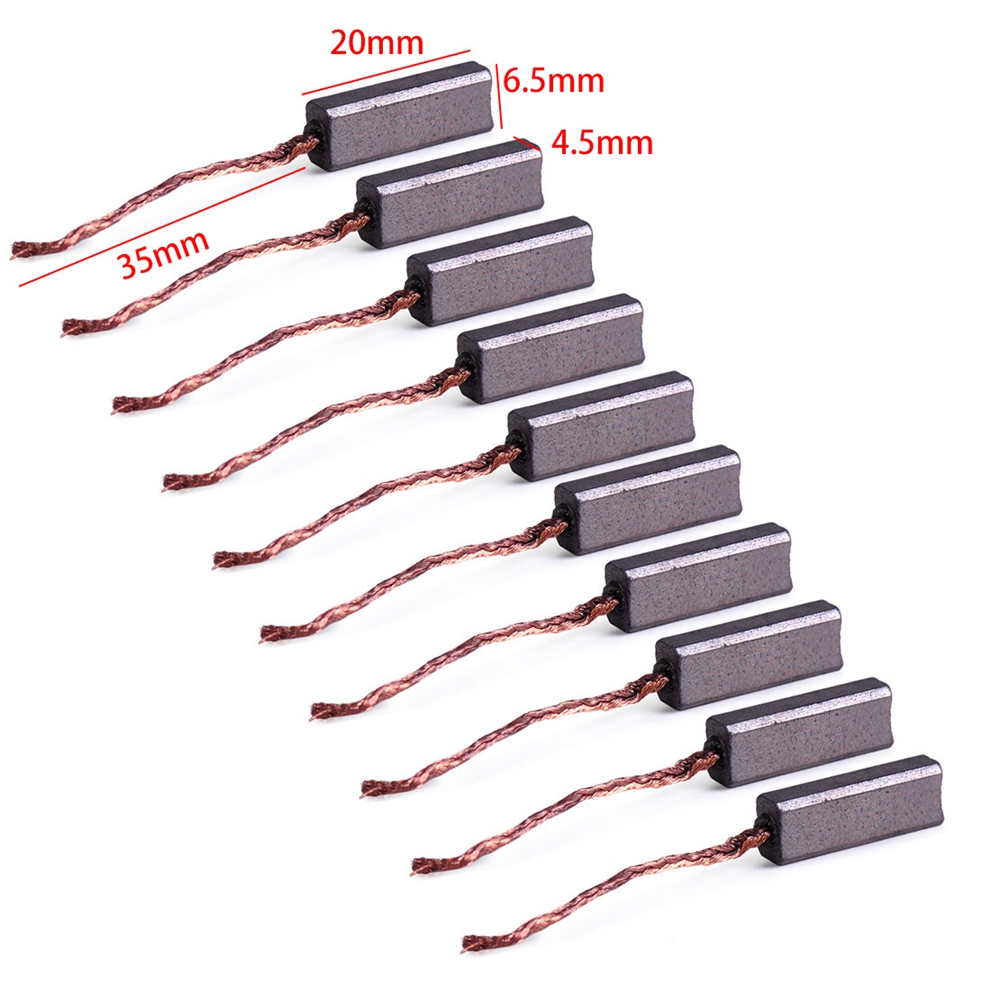 ❤LANSEL❤ 10/20pcs Hot sale Leads Generator High quality Electric Motor Carbon Brushes Wire New 4.5 x 6.5 x 20mm Generic Hand Tools Brush Replacement