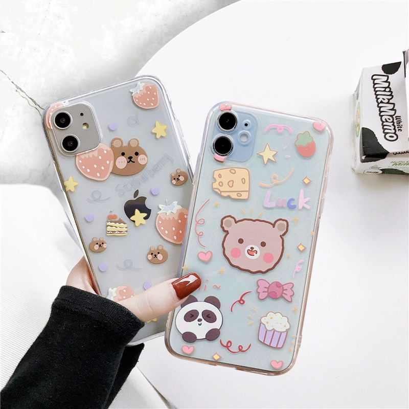 Ốp lưng iphone gấu luck trong 6/6plus/6s plus/7/7plus/8/8plus/x/xs max/11/11 promax/12 /12 pro max - Awifi Case A6-1 | BigBuy360 - bigbuy360.vn