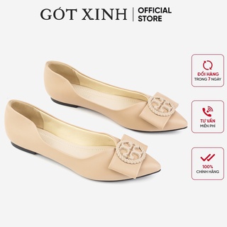 Giày búp bê nữ GÓT XINH B2 da mờ đế bệt