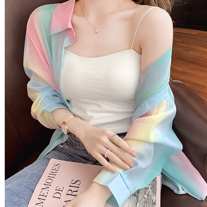 Áo Sơ Mi Chiffon Nhiều Màu Sắc Siêu Nhẹ Chống Nắng Thời Trang