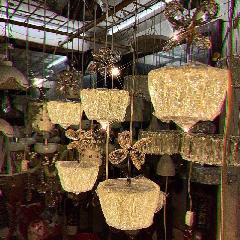 Đèn Thả Bàn Ăn ✨Có Sẵn✨Đèn Thả Phòng Khách dạng nằm ngang 5 bóng led đổi 3 màu ánh sáng mã 703/5