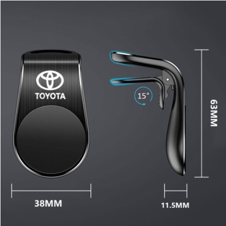 Giá Đỡ Điện Thoại Từ Tính Trên Xe Hơi Toyota Avanza Rush Innova Razie Yaris Prius Veloz Land Cruiser Prado Highlander Venza Chr Wigo RAV4 Kluger Avalon Sienma Camry Fortuner