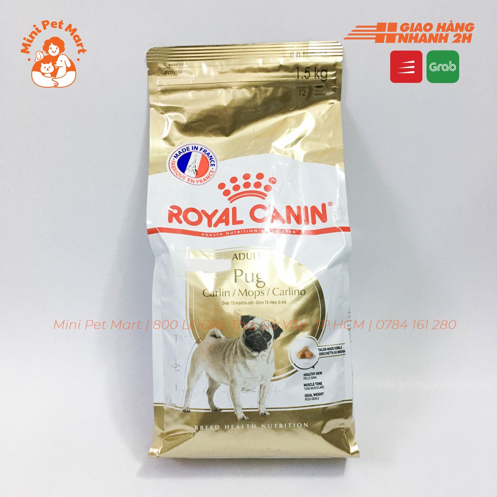 [1,5kg] Thức ăn hạt cho chó Pug ROYAL CANIN
