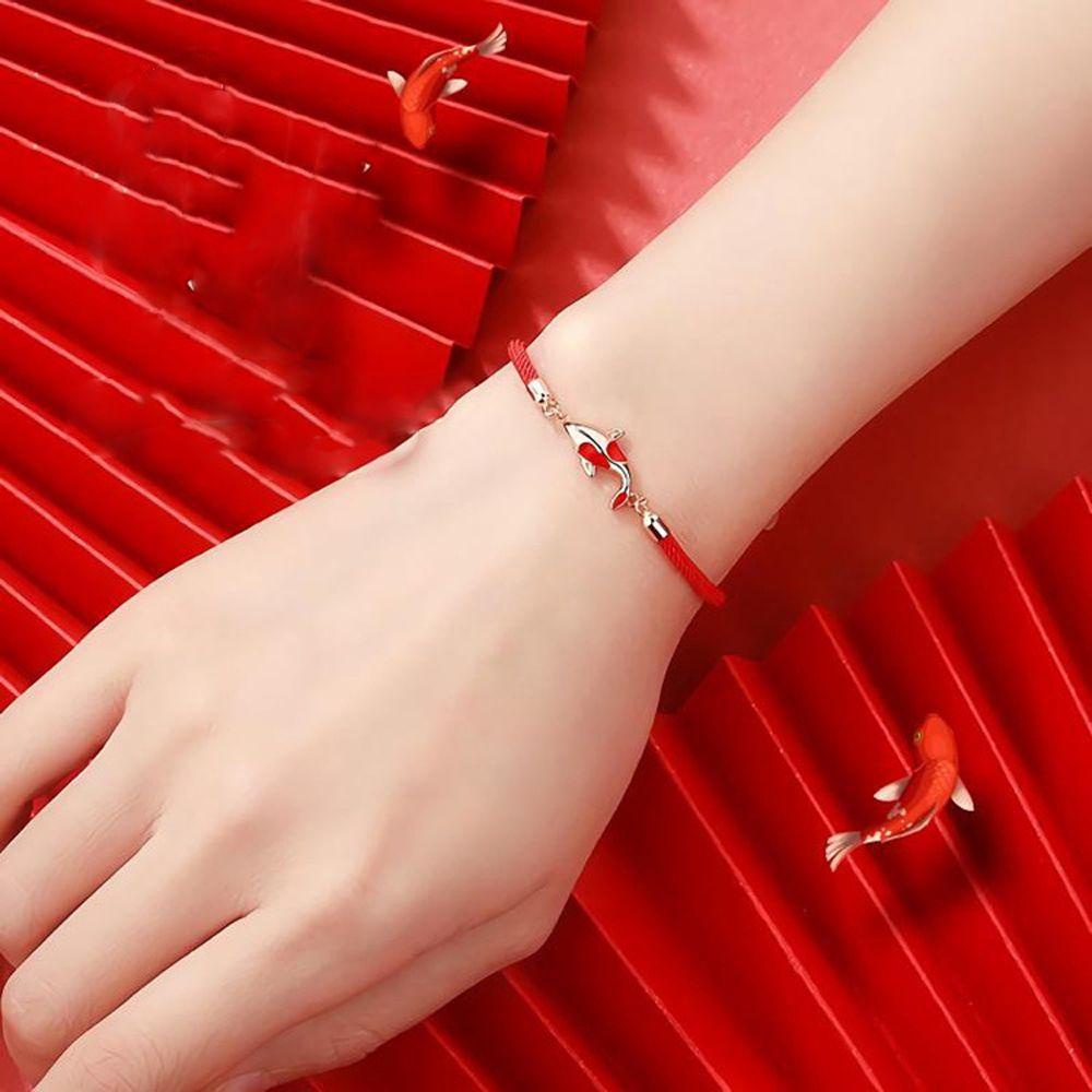 Bộ Vòng cổ + Bông Tai Hình Cá Koi May Mắn Đơn Giản Cho Nữ