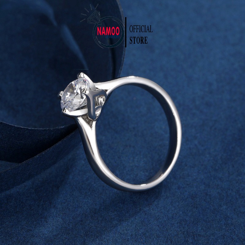 Nhẫn Đeo Tay Mạ Bạc Nữ Đính Đá N007 Namoo Jewelry