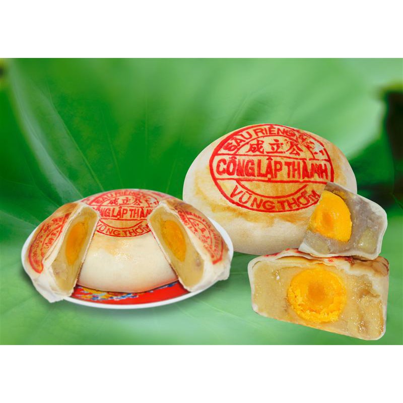 [đồ ăn vặt] Combo 2 gói Bánh Pía Đậu Xanh Sầu Riêng - Công Lập Thành - 300g (4 bánh)