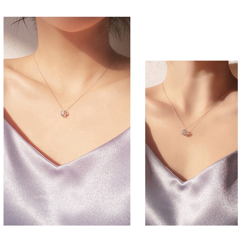 Dây chuyền Ahellogirl màu bạc thiết kế xinh xắn dành cho nữ
