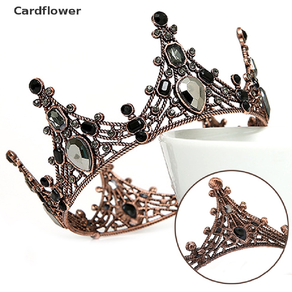 Vương miện mini màu đen phong cách cổ điển dành cho trang trí bánh kem sinh nhật mới