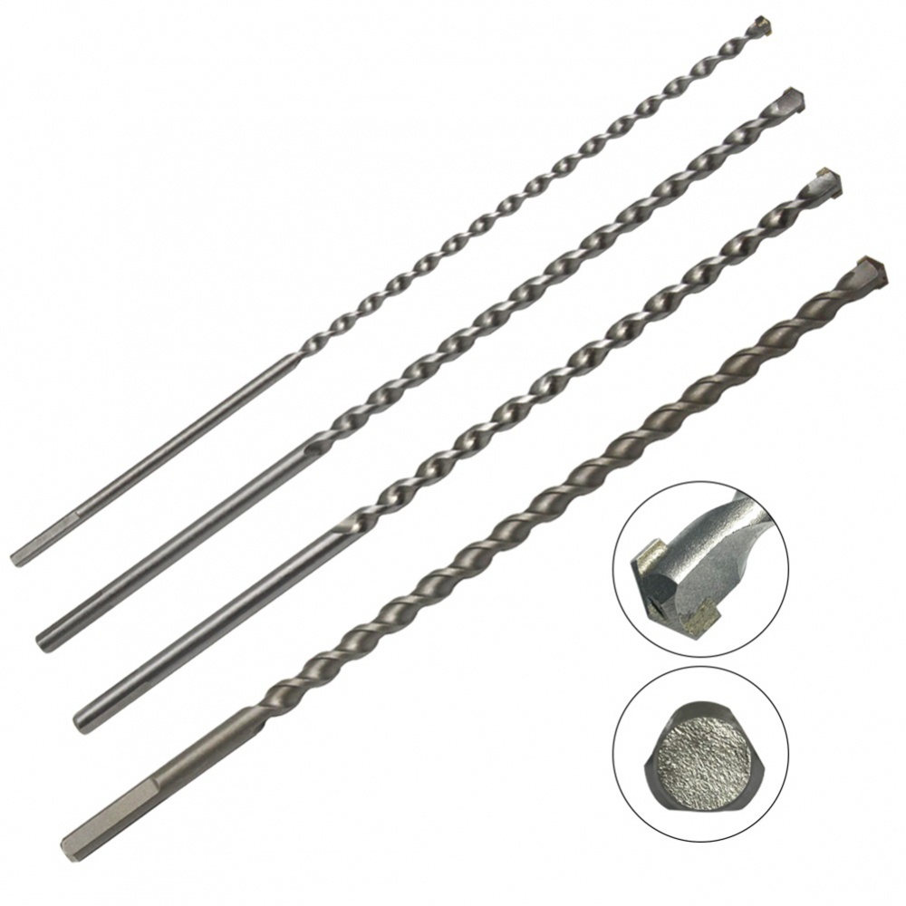 Mũi Khoan Bê Tông Hình Tam Giác Bằng Hợp Kim 300mm Đường Kính 6/8/10/12mm Màu Sắc