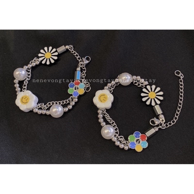 Vòng tay hoa cúc unisex xinh đẹp