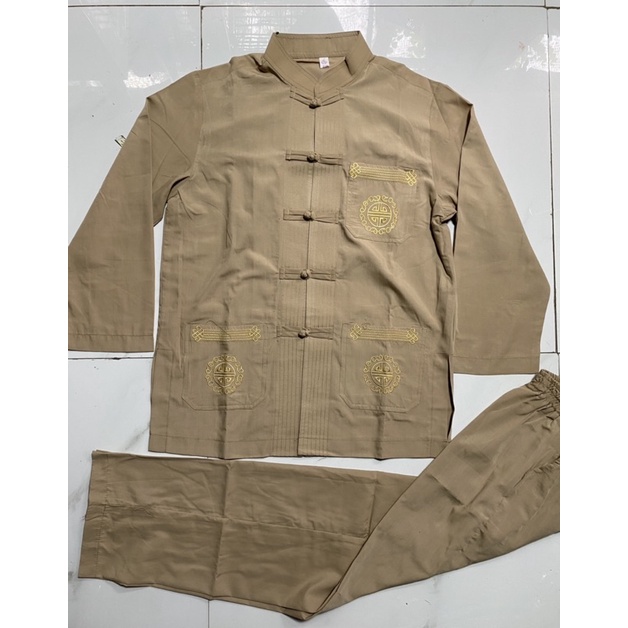 Đồ Lam Đi Chùa # Lãnh Tụ Thêu 3Túi# Nam # Đồ Bộ Nam # Quần Áo