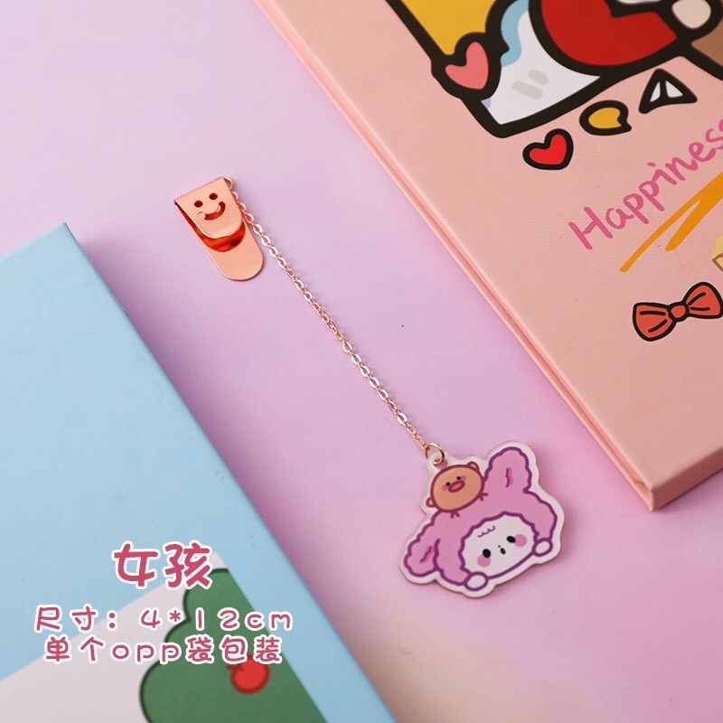 Kẹp xích đánh dấu trang sách kute , đồ dùng hỗ trợ học tập