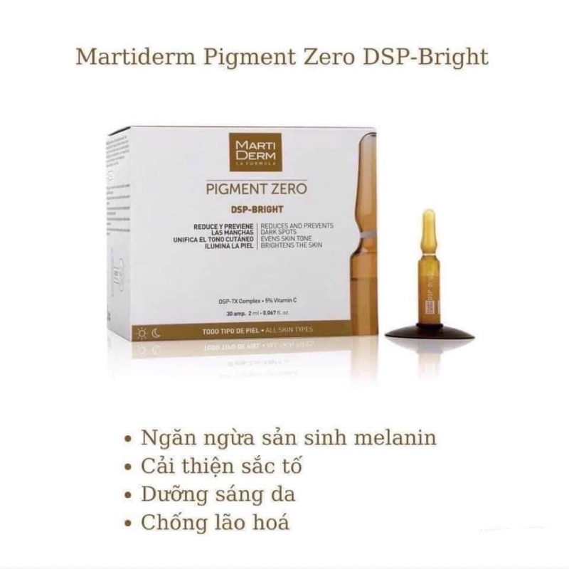 MartiDerm Pigment Zero DSP Bright-Tinh Chất Dưỡng Sáng Đều Màu Da, Giảm Đốm Sắc Tố