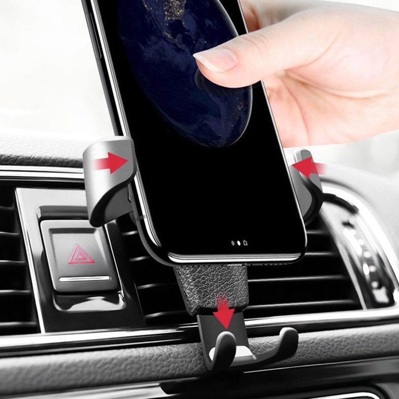 Kẹp giá đỡ điện thoại gắn máy điều hòa trên xe hơi không nam châm