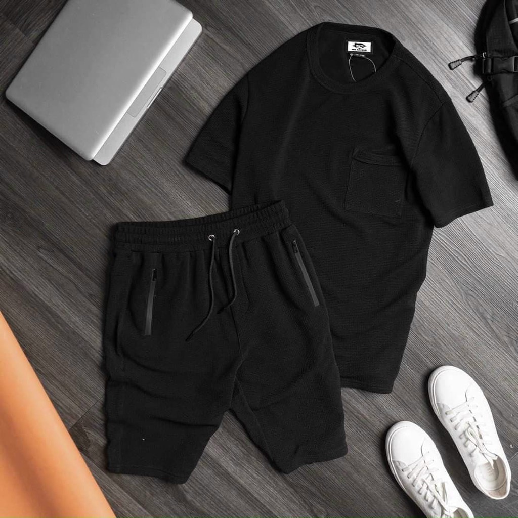 bộ xốp nam ba màu chất xốp [ HAYI SHOP ] vải cotton thoang mát mềm mại phong cách hè, bộ nam hè | BigBuy360 - bigbuy360.vn