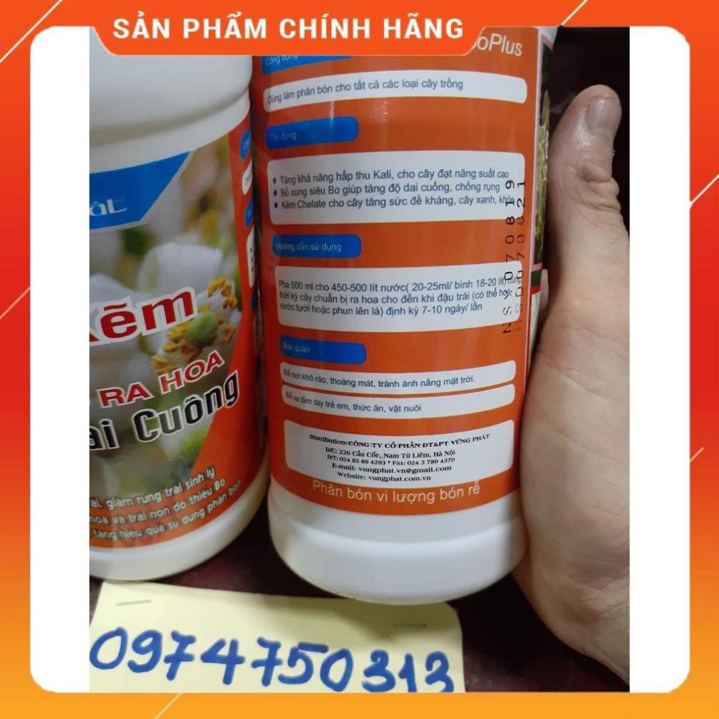 PHÂN BÓN LÁ SIÊU BO- KẼM KÍCH TỐ RA HOA, SIÊU DAI CUỐNG CHAI 500ML