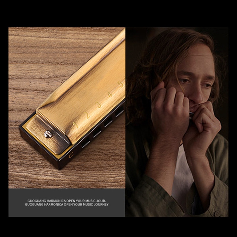 Kèn Harmonica 10 Lỗ 20 Tông Kèm Hộp Đựng Cho Người Lớn Và Trẻ Em
