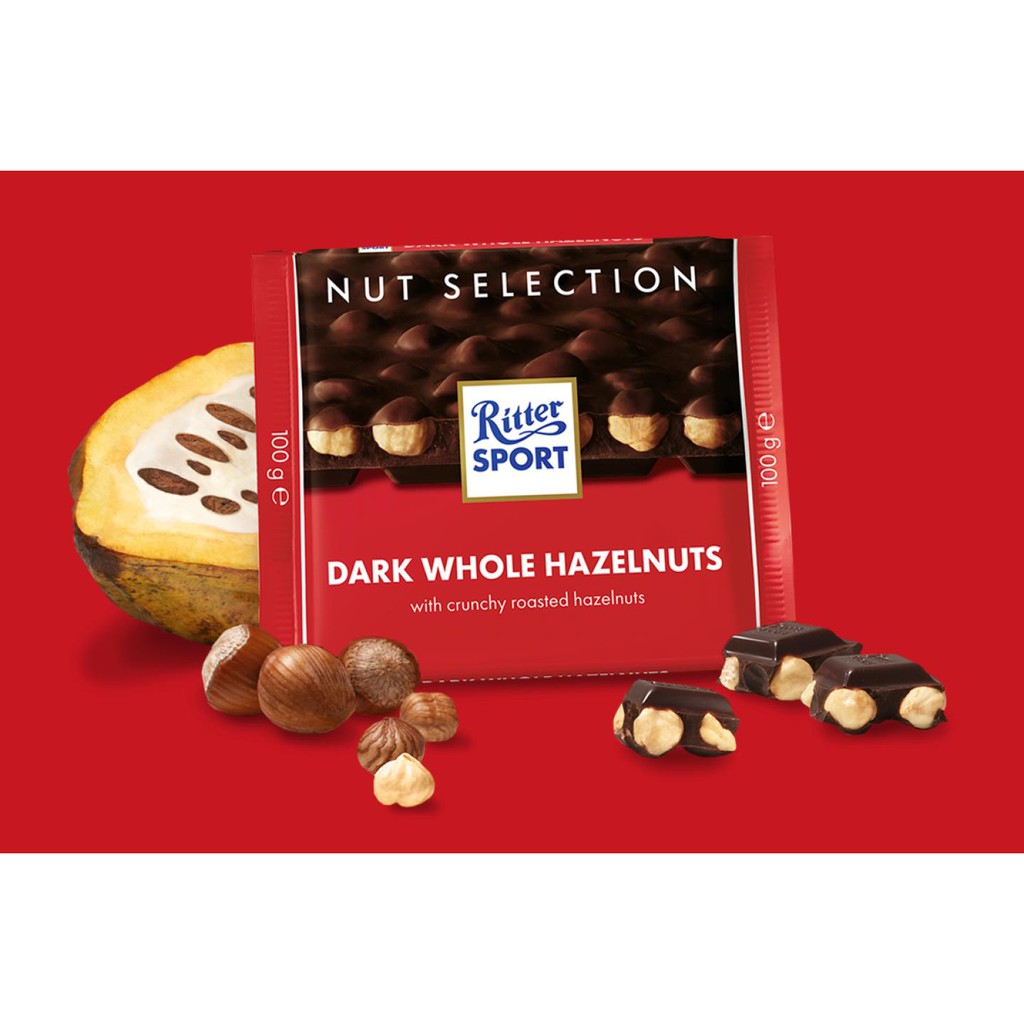 SOCOLA ĐEN NHÂN HẠT DẺ RITTER SPORT 100G