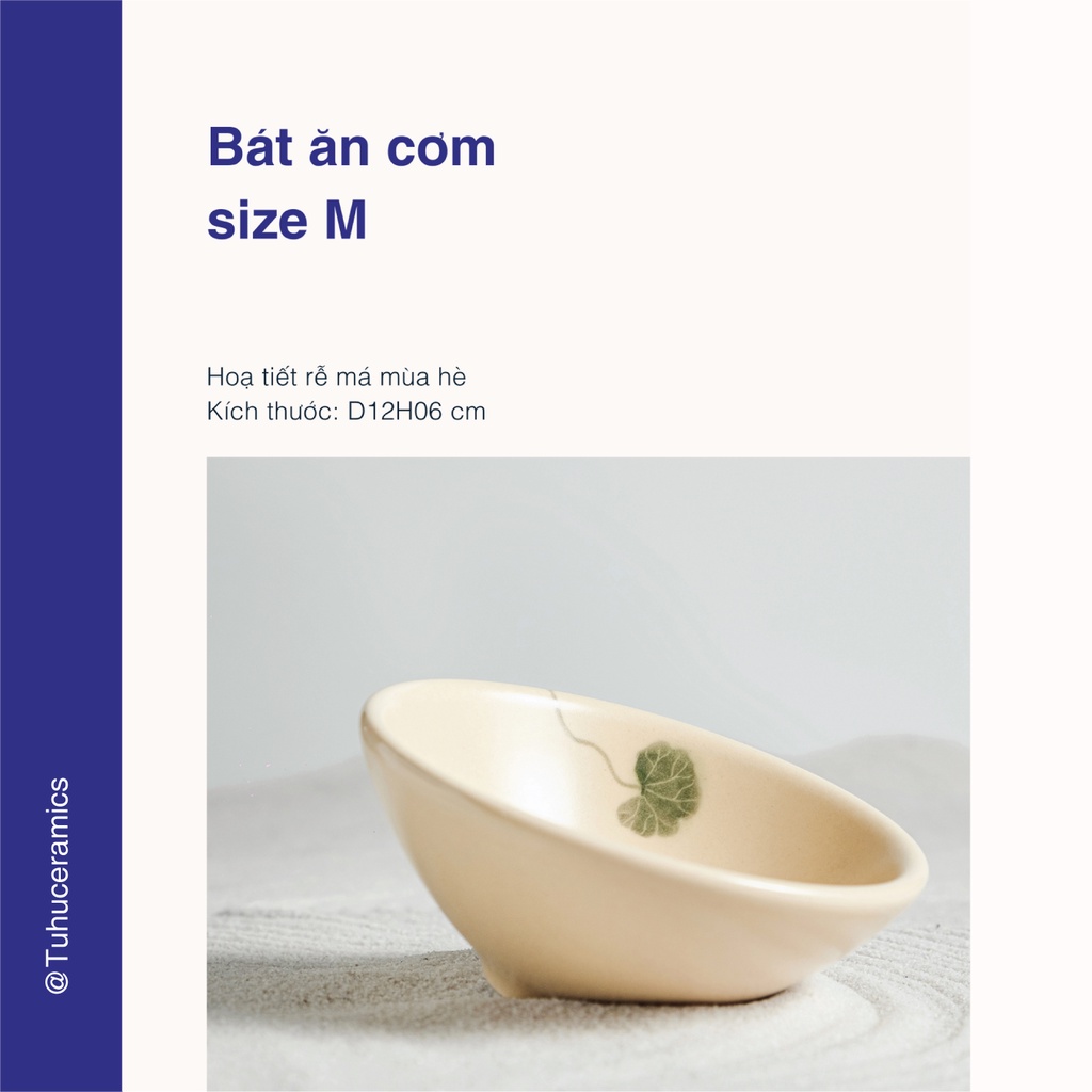 Bát ăn cơm hoạ tiết "rễ má mùa hè"