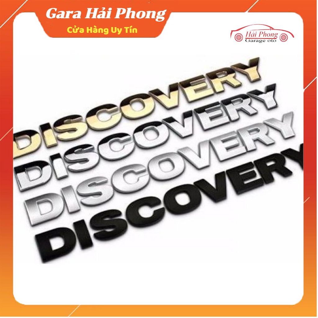 Tem chữ Discovery dán xe, đề can discovery 3D nổi dán xe ô tô