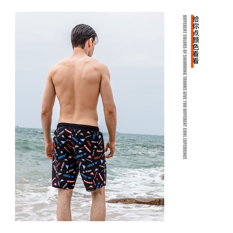 KAPPA Quần Short Đi Biển Ống Rộng Nhanh Khô Kiểu KAPPA Cá Tính Cho Nam