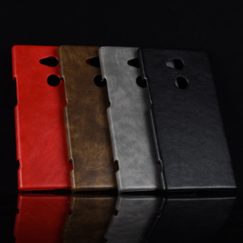 Ốp Điện Thoại PC Cứng Phối Da PU Sang Trọng Chống Sốc Cho Sony Xperia XA2 Plus Ultra XZ2 Premium XZ3 L4 L3