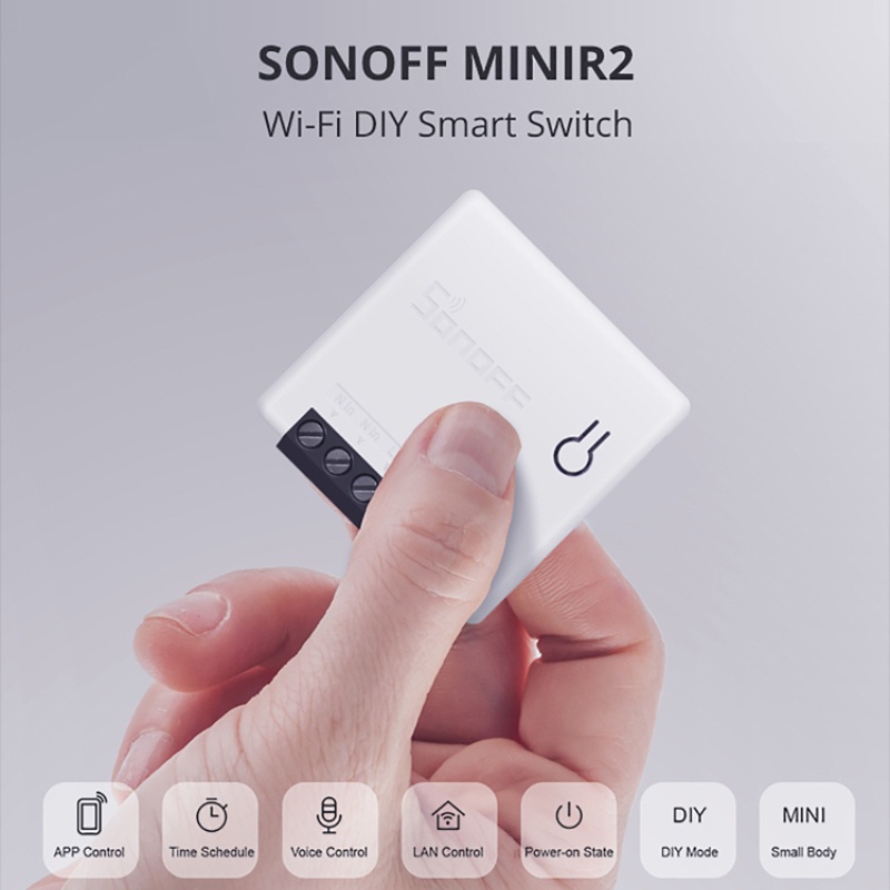 Sonoff Công Tắc Thông Minh Mini R2 Cho Gia Đình Nhà Thông Minh Wifi Điều Khiển Bằng Giọng Nói Thân Nhỏ Được Chia Sẻ Bởi Nhiều Người Điều Khiển Bằng Ứng Dụng Cloud1