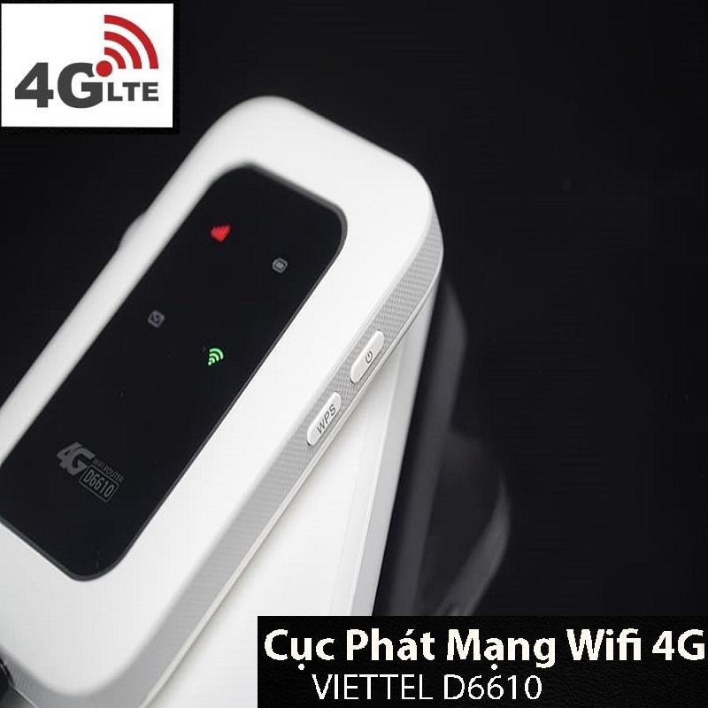 Bộ Phát Wifi Công Nghệ Viettel D6610 Hỗ trợ tới 20 thiết bị cùng truy cập dùng sim đa mạng Pin Bền Dùng Không Bị Nóng