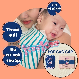 Quấn chũn Cao Cấp Có Đóng Hộp Chính Hãng KooKoo , Nhộng Chũn cho bé Vải Co Giãn 4 Chiều Mềm Mại Thấm Mồ Hôi