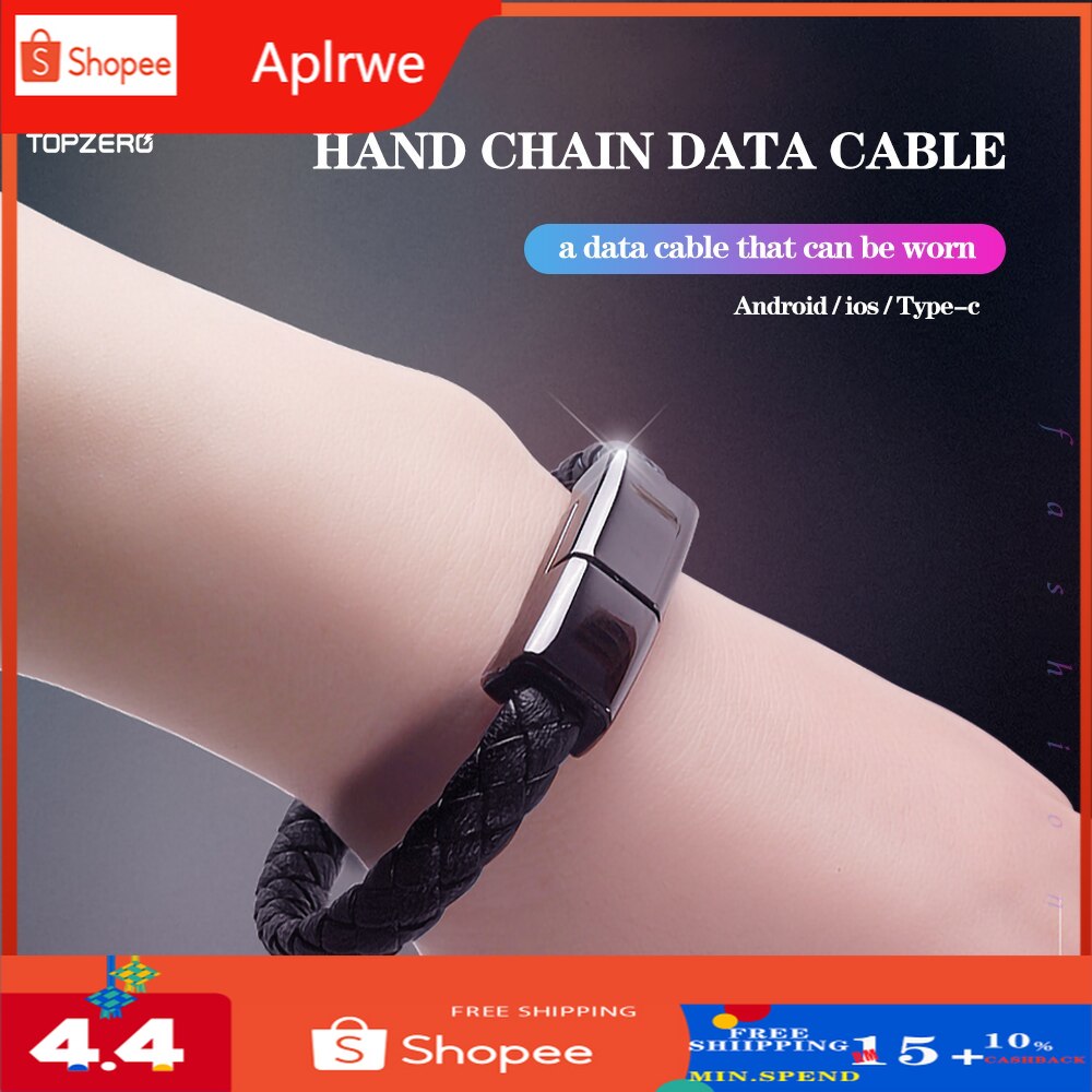 Mới Cáp Sạc Dạng Vòng Đeo Tay Với Cổng Micro USB Cho iPhone6 6s Android Type-C