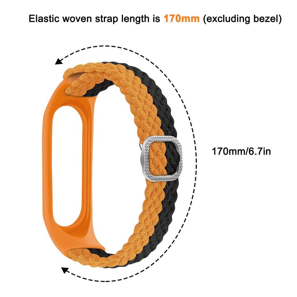 Dây Đeo Tay Thay Thế Bằng Nylon Co Giãn Điều Chỉnh Được Cho Xiaomi MiBand 5 6